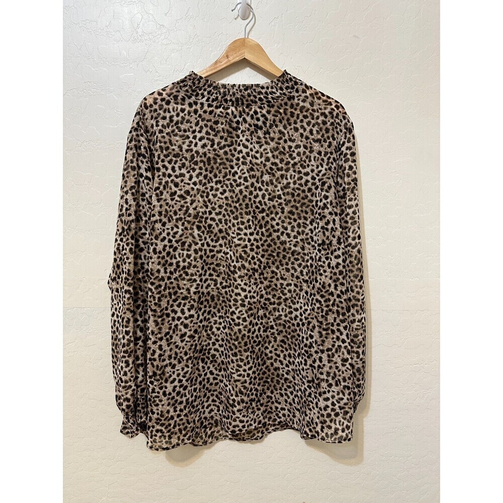 Torrid Womans Sheer‎ Animal Print Top Size 5XL Retro Mob Wife  Grunge Festival